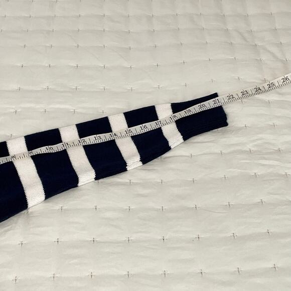 Loft Outlet Striped Cotton Pullover with Embroidered Heart Women's S Navy Blue - Picture 9 of 10